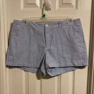Ralph Lauren Blue and White Striped Polo Shorts size 14